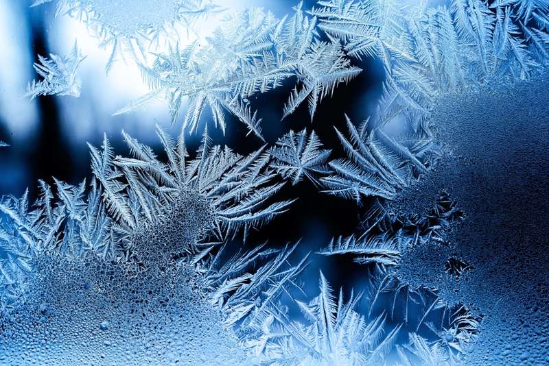 Beautiful frost pattern on a window